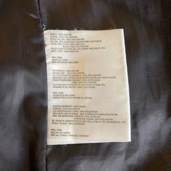 Michael Kors Dark Grey Nylon Polyester Down Hooded Puffer Winter Coat size L - Picture 15 of 16